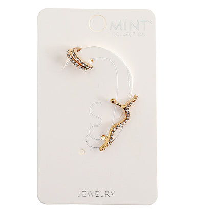 JAE40315 - Rhinestone Wave Ear Cuff 2 Piece Set