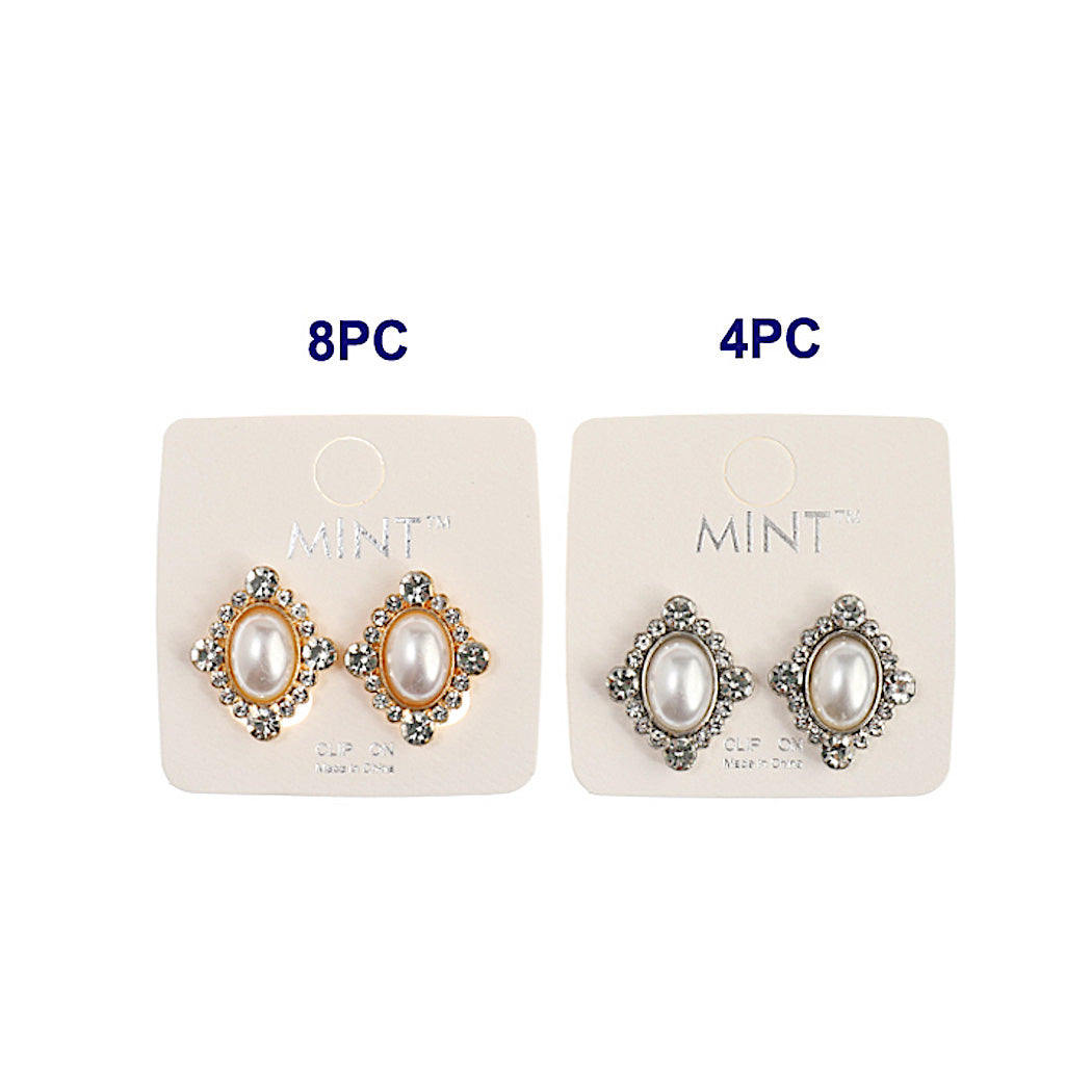 JAE40417C - Clip On Vintage Pearl Earring