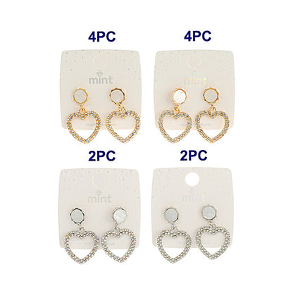 JAE40567 - Rhinestone Heart Earring