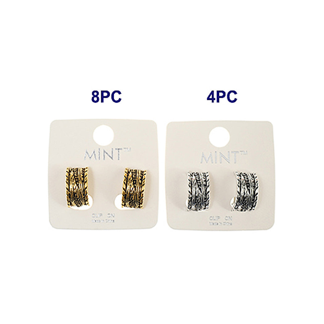 JAE40623C - Clip On Metal Casting Earring