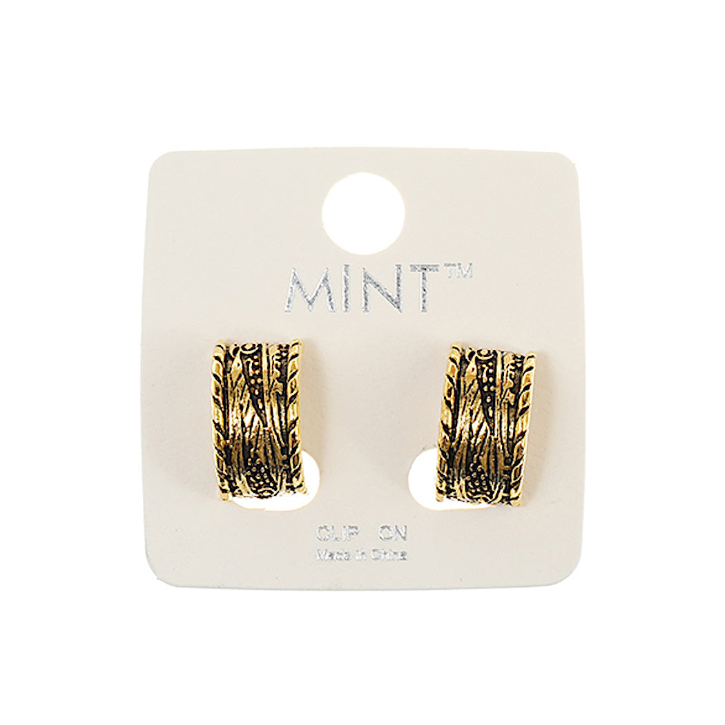 JAE40623C - Clip On Metal Casting Earring