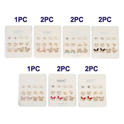 JAE40658 - 6 Pair Butterfly Earring Set