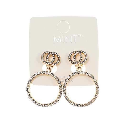 JAE40981C - Clip On Double Circle Earring