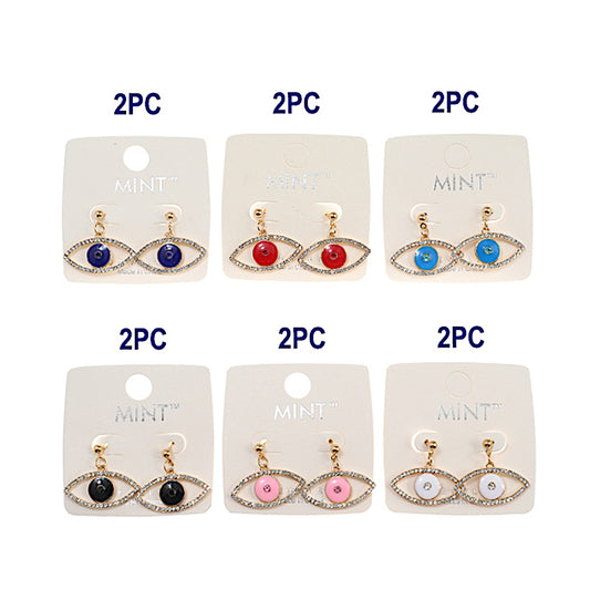 JAE41004 - Enamel Evil Eye Earring