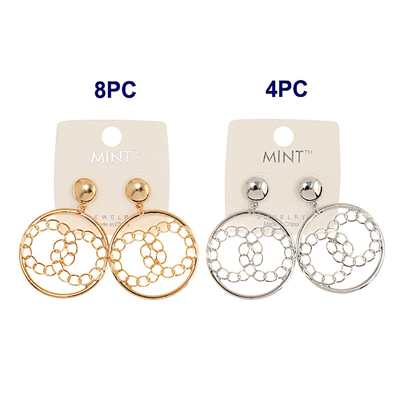 JAE41100 - Double Circle Link Earring