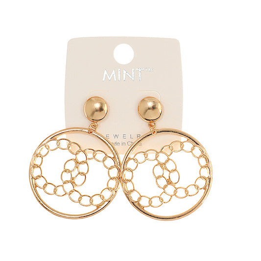 JAE41100 - Double Circle Link Earring