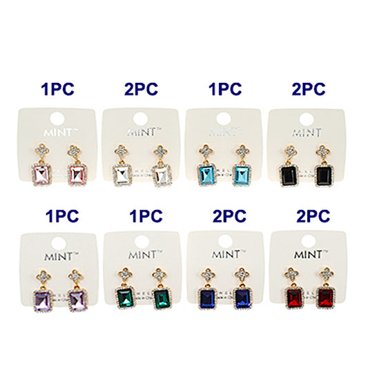 JAE42002 - Crystal & Clover Dangle Earring