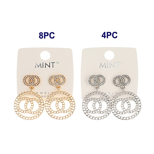 JAE42082 - Double Circle Link Earring