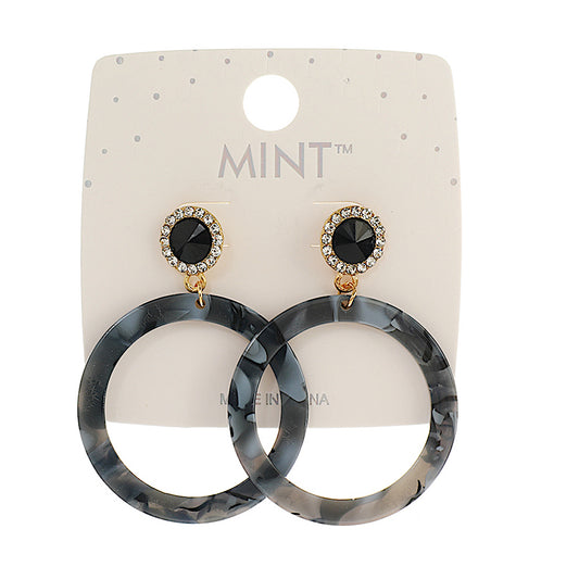 JAE42490 - Resin Circle Drop Earring