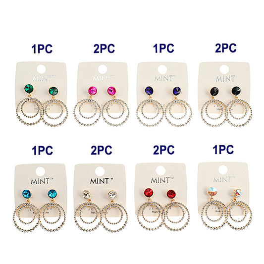 JAE42532 - Rhinestone Circle Earring