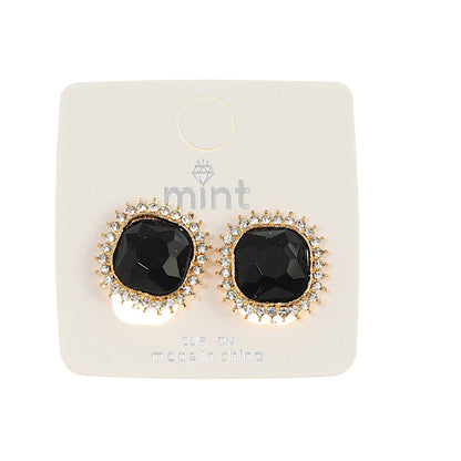Clip On Black Halo Earring