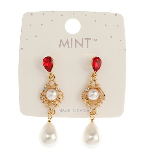 JAE42626 - Vintage Pearl Drop Earring