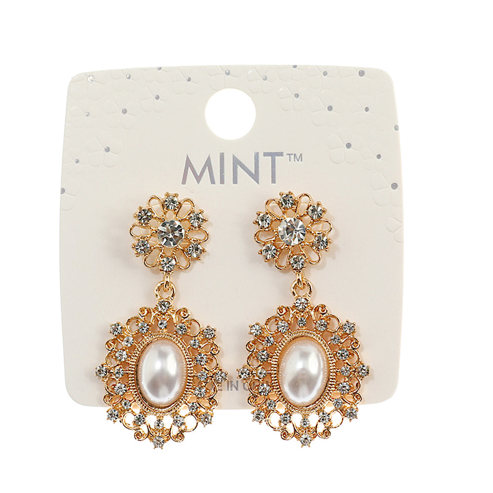 JAE42628 - Vintage Pearl Drop Earring