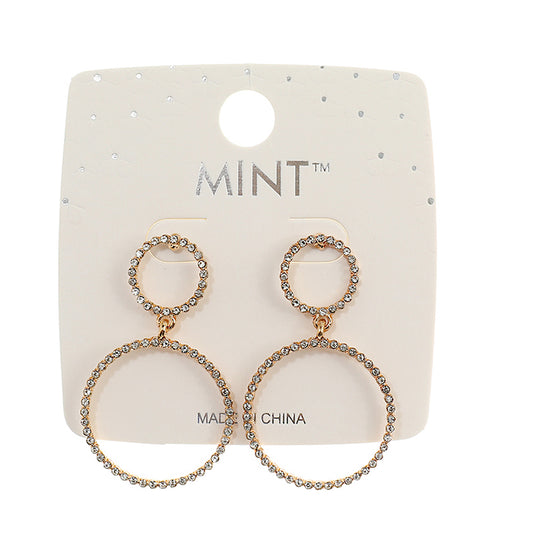 JAE42660 - Rhinestone Circle Earring