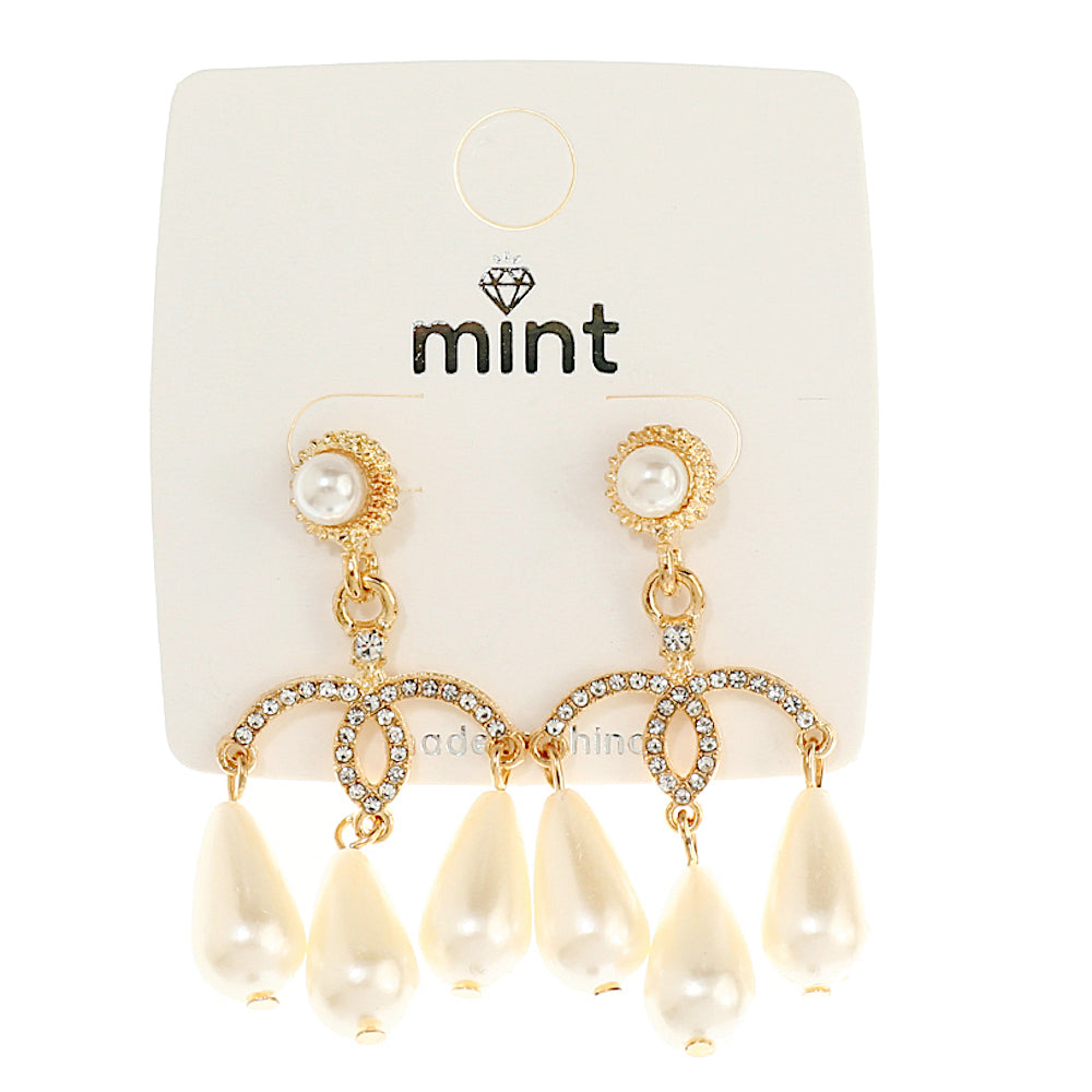 JAE42710 - Vintage Pearl Teardrop Earring