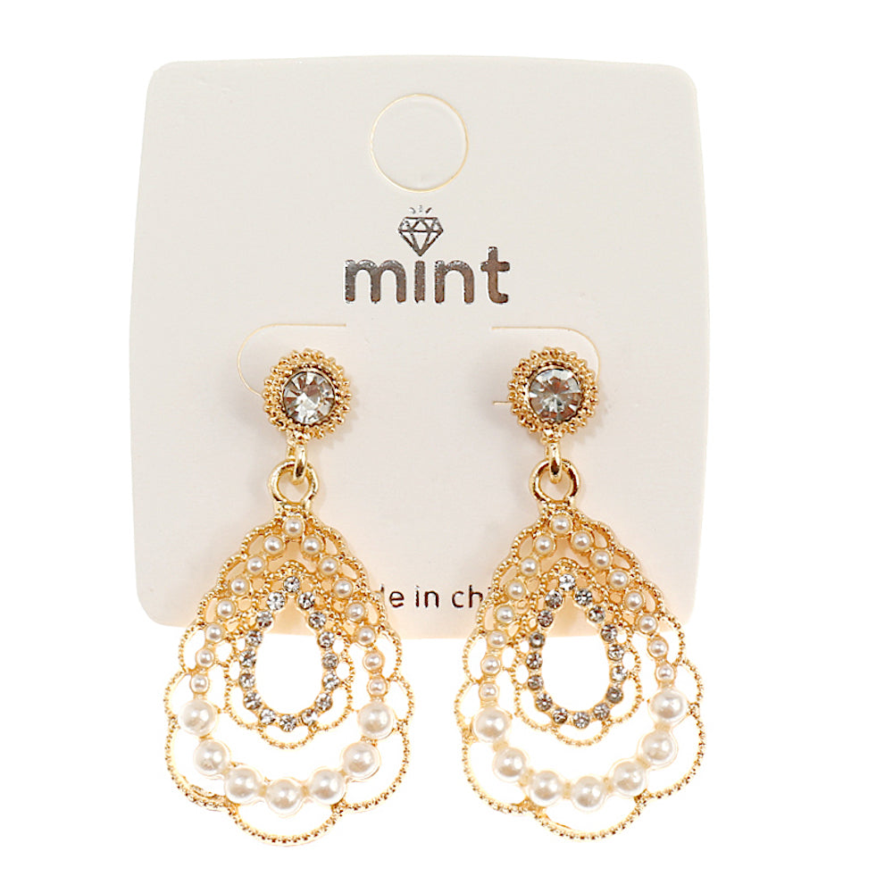 JAE42711 - Vintage Pearl Drop Earring