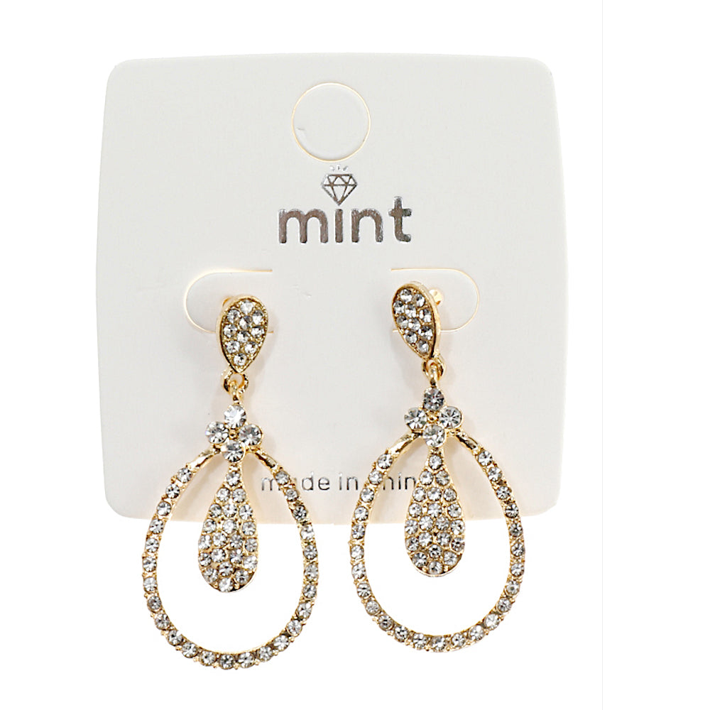 Rhinestone Teardrop Earring