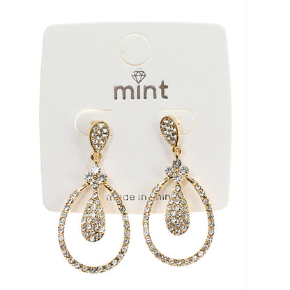 Rhinestone Teardrop Earring