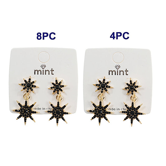 JAE42745BK - Black Star Earring