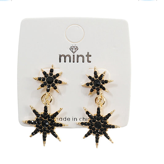 JAE42745BK - Black Star Earring