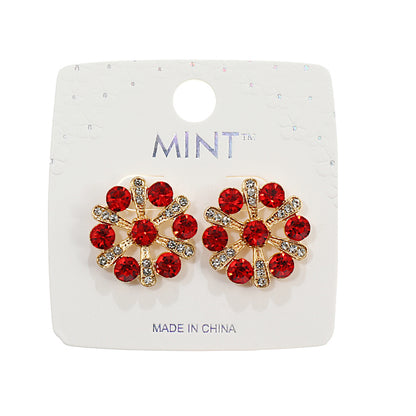 JAE42847 - Crystal Flower Post Earring