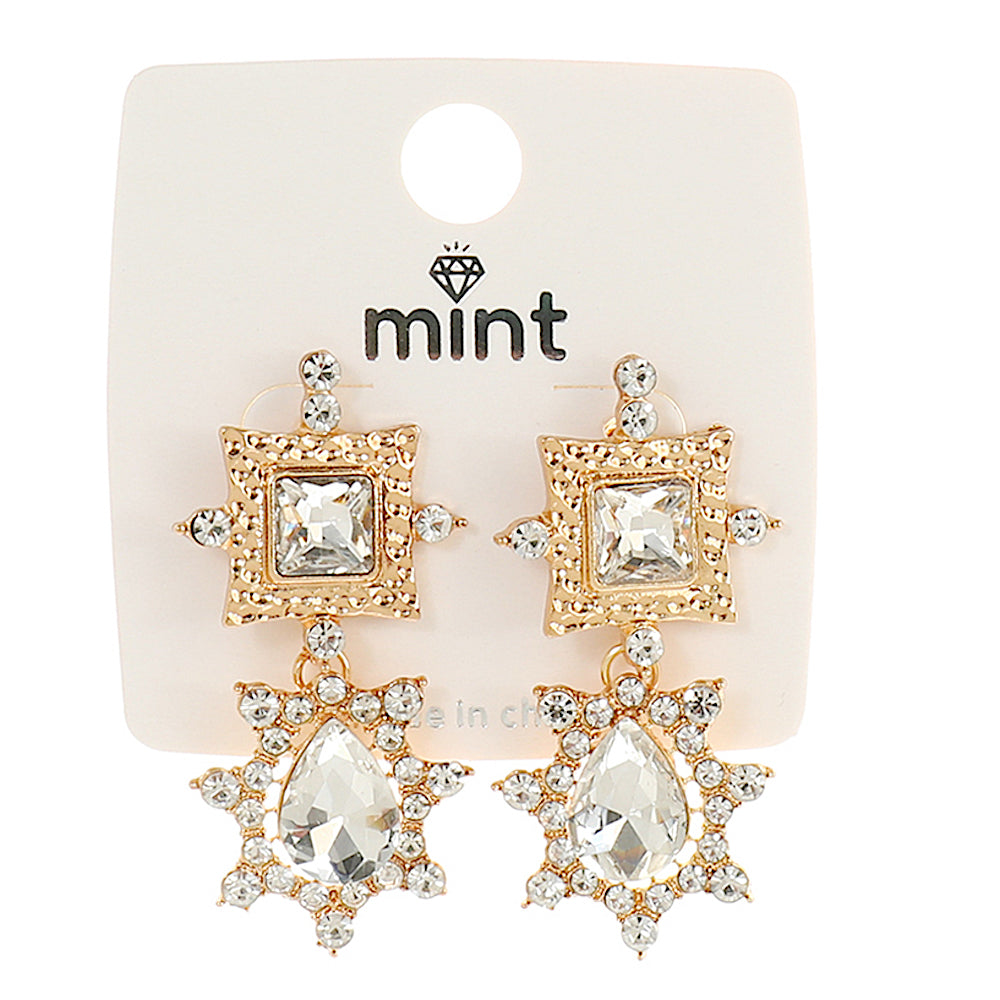 JAE43105 - Vintage Crystal Drop Earring