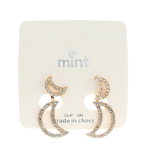 JAE43115 - Rhinestone Front Back Dangle Earring