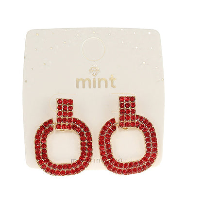 JAE43202-4C - Rhinestone Link Earring