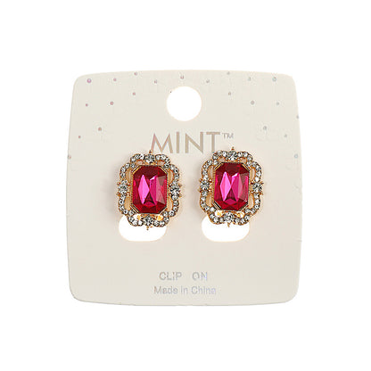 JAE43298C - Clip On Crystal Earring