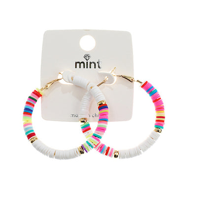 JAE43408 - Rainbow Disc Bead Hoops