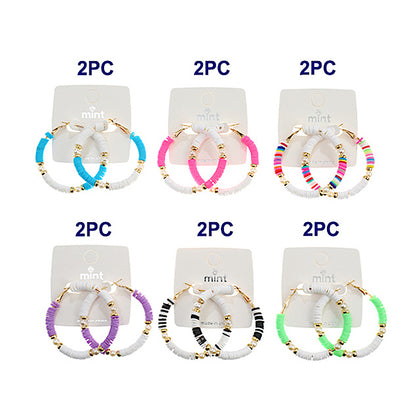 JAE43409 - Rainbow Disc Bead Hoops