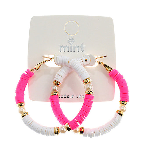 JAE43409 - Rainbow Disc Bead Hoops