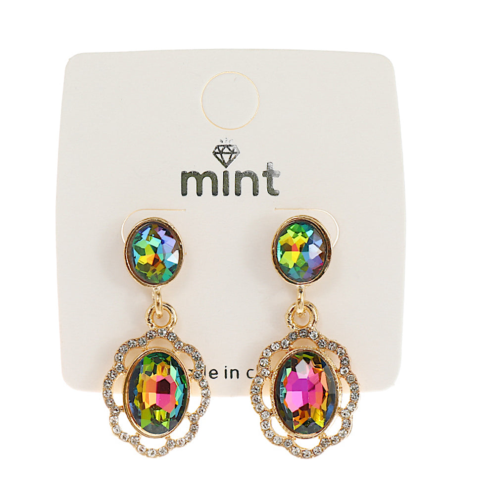 Aurora Borealis Crystal Drop Earring
