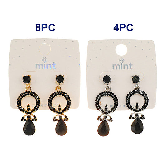 Black Drop Statement Earring