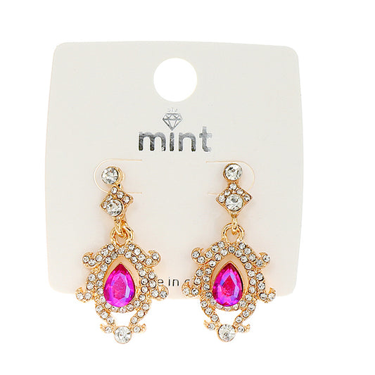 JAE43447 - Vintage Crystal Drop Earring