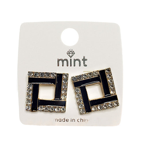 JAE43615 - Enamel Square Post Earring