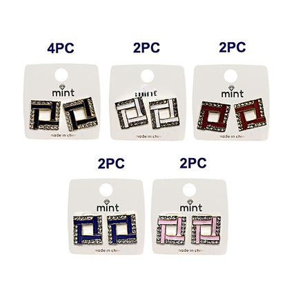 JAE43615 - Enamel Square Post Earring