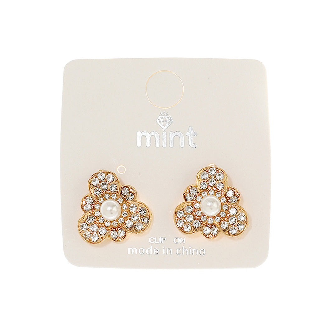 JAE43682 - Clip On Clover Earrings