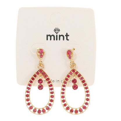 JAE43685ASST - Rhinestone Teardrop Earring