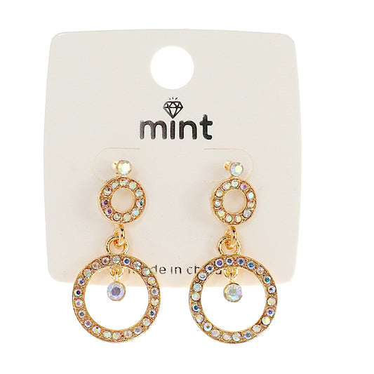 JAE43687 - Rhinestone Circle Earring