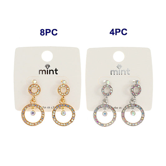 JAE43687 - Rhinestone Circle Earring