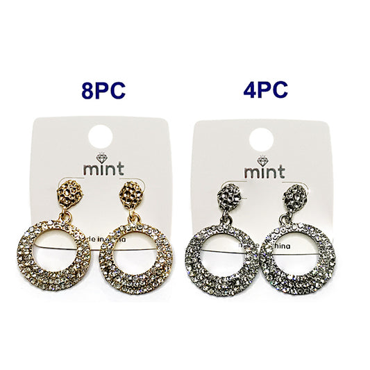 JAE43879 - Rhinestone Circle Earring