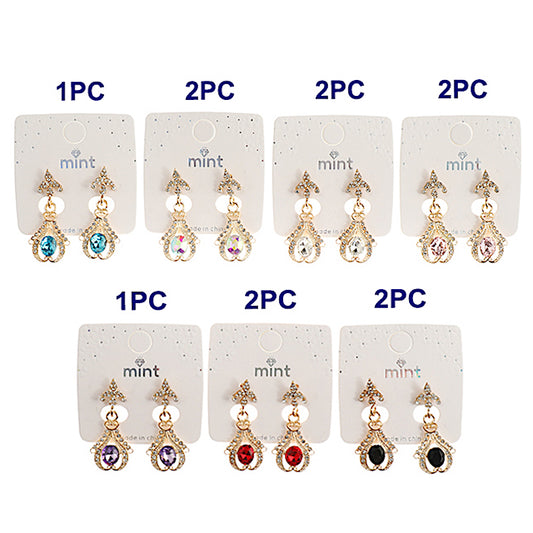 JAE43924 - Vintage Crystal Drop Earring