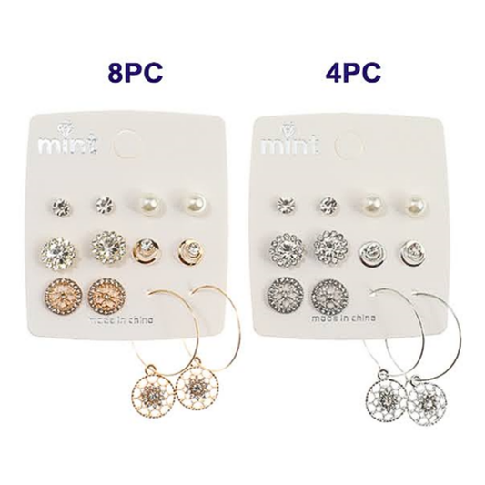 JAE44026 - 6 Pair Spider Web Earring Set
