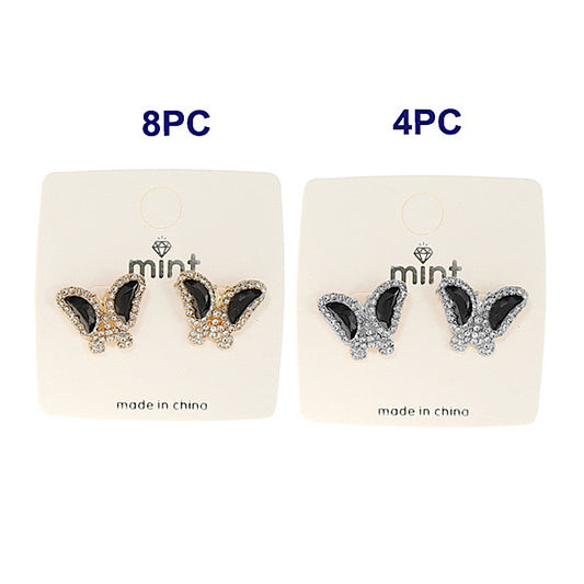 JAE44099BK - Black Butterfly Post Earring