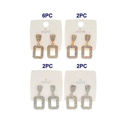 Rhinestone Rectangle Earring