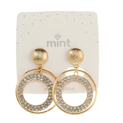 JAE44232 - Rhinestone Circle Earring