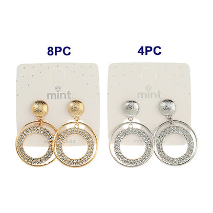 JAE44232 - Rhinestone Circle Earring