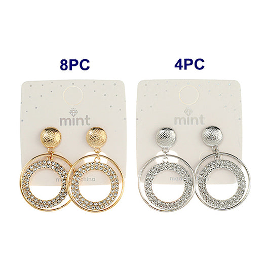 JAE44232 - Rhinestone Circle Earring