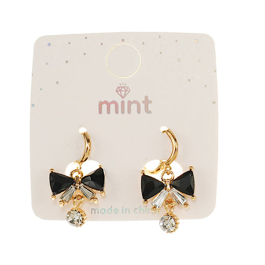 JAE44317BK - Black Bow Dangle Earring